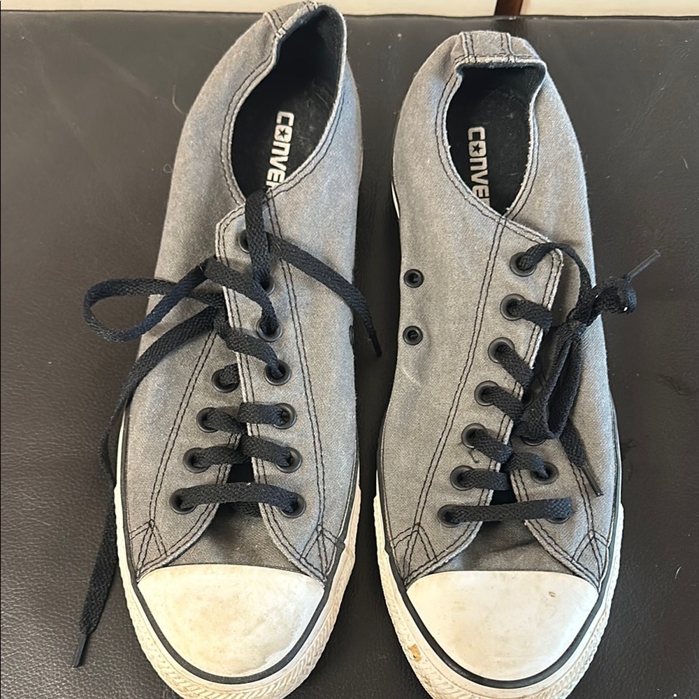 Converse Charcoal Canvas Sneakers 12W , 10M